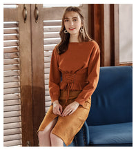 Load image into Gallery viewer, 2018 New brand women's round collar 100 wearing lean sweater urban casual sweater 79067