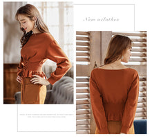 Load image into Gallery viewer, 2018 New brand women's round collar 100 wearing lean sweater urban casual sweater 79067