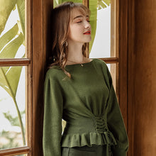 Load image into Gallery viewer, 2018 New brand women's round collar 100 wearing lean sweater urban casual sweater 79067
