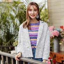 Load image into Gallery viewer, 2018 New brand women's lapel Xiaoxiang temperament women's short coat 97116