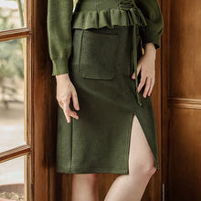 Load image into Gallery viewer, 2008 Autumn and Winter Female Dresses Mid-skirt Ladies Half-length Skirt 28639
