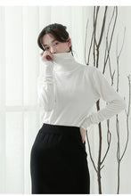 Load image into Gallery viewer, Fall/winter 2018 new Korean version of turtle neck slim solid color bottoming shirt female student pullover sweater 031#