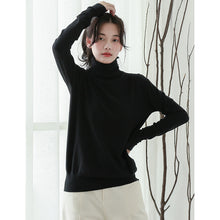Load image into Gallery viewer, South Korea high collar solid color bottoming shirt slim slim pullover sweater casual thin sweater women 031 fall/winter 2018