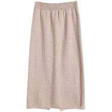 Load image into Gallery viewer, "Clearance seconds kill 56 yuan not to return and not to change" medium-length skirt women's high waist hip knitted A-line skirt 8025