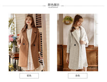 Load image into Gallery viewer, 2018 New brand women's couture lapel thickened long hair coat 97060