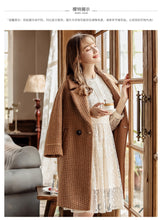 Load image into Gallery viewer, 2018 New brand women's couture lapel thickened long hair coat 97060