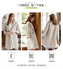 Load image into Gallery viewer, 2018 New brand women's couture lapel thickened long hair coat 97060
