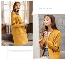 Load image into Gallery viewer, 2018 Autumn and Winter New Fashion Women's Couture Single Duct Long Clothes Casual Knitted Clothes 79088