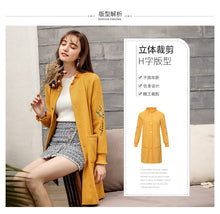 Load image into Gallery viewer, 2018 Autumn and Winter New Fashion Women's Couture Single Duct Long Clothes Casual Knitted Clothes 79088
