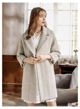 Load image into Gallery viewer, 2018 New brand women's couture lapel thickened long hair coat 97060
