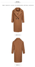 Load image into Gallery viewer, 2018 New brand women's couture lapel thickened long hair coat 97060