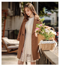 Load image into Gallery viewer, 2018 New brand women's couture lapel thickened long hair coat 97060