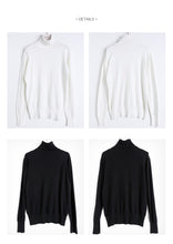 Load image into Gallery viewer, South Korea high collar solid color bottoming shirt slim slim pullover sweater casual thin sweater women 031 fall/winter 2018