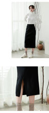 Load image into Gallery viewer, "Clearance seconds kill 56 yuan not to return and not to change" medium-length skirt women's high waist hip knitted A-line skirt 8025