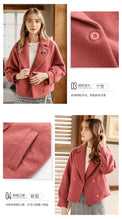Load image into Gallery viewer, 2018 Winter new women's lapel double-breasted warm coat socialite coat 93061