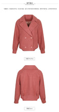 Load image into Gallery viewer, 2018 Winter new women's lapel double-breasted warm coat socialite coat 93061