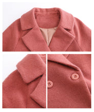 Load image into Gallery viewer, 2018 Winter new women's lapel double-breasted warm coat socialite coat 93061