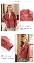 Load image into Gallery viewer, 2018 Winter new women's lapel double-breasted warm coat socialite coat 93061