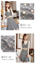Load image into Gallery viewer, 2018 Autumn and Winter New Fashion Women's Couture Shirt Knitted Shirt Retro Show Thin 100 Skirt Set 83022