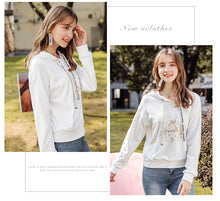 Load image into Gallery viewer, 2019 Autumn winter new brand women's wear INS loose long-sleeved hoodie women leisure hundred jacket 53053