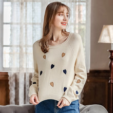 Load image into Gallery viewer, 2018 Autumn and Winter New Women's Dress INS Peach Heart Loose Coating Warm Sweaters Ladies Hundred Knitted Sweaters 79080