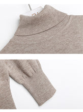 Load image into Gallery viewer, South Korea high collar solid color bottoming shirt slim slim pullover sweater casual thin sweater women 031 fall/winter 2018