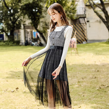 Load image into Gallery viewer, 2018 Autumn and Winter New Women's Warm Long Sleeved Knitted Sweaters Fashion Thousand Bird Gear Suspension Skirt Two-piece Set 83020
