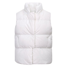 Load image into Gallery viewer, 2018 Winter new brand women's short feather vest white velvet warm women's vest jacket 93078