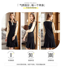 Load image into Gallery viewer, 2018 Autumn and Winter New Boutique Women's Wear Sleeveless Stripes Single Buckle Bottom Skirt Light Cooked Thin Dress 63028