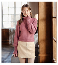 Load image into Gallery viewer, 2018 Winter New Women's Trumpet Sleeve Hanger Wool Coaters 73057