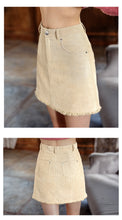 Load image into Gallery viewer, 2018 new brand corduroy fringed A-shaped skirt sweetness with a half-length skirt 28655