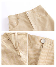 Load image into Gallery viewer, 2018 new brand corduroy fringed A-shaped skirt sweetness with a half-length skirt 28655