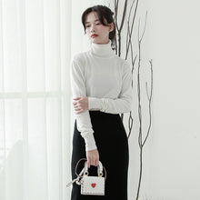 Load image into Gallery viewer, Fall/winter 2018 new Korean version of turtle neck slim solid color bottoming shirt female student pullover sweater 031#