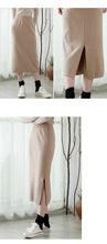 Load image into Gallery viewer, "Clearance seconds kill 56 yuan not to return and not to change" medium-length skirt women's high waist hip knitted A-line skirt 8025
