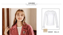 Load image into Gallery viewer, 2018 Winter new women's lapel double-breasted warm coat socialite coat 93061