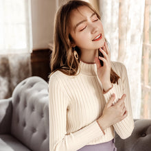 Load image into Gallery viewer, Winter 2018 New Women's Decoration Bottom Sweaters Leisure Bottom Knitted Sweaters 73037