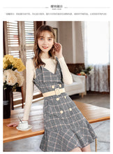 Load image into Gallery viewer, 2018 Autumn and Winter New Fashion Women's Couture Shirt Knitted Shirt Retro Show Thin 100 Skirt Set 83022