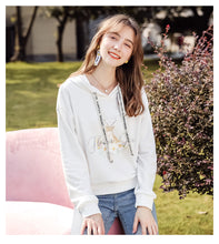 Load image into Gallery viewer, 2019 Autumn winter new brand women's wear INS loose long-sleeved hoodie women leisure hundred jacket 53053