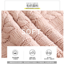 Load image into Gallery viewer, [ Journal of the Philippines] 2018 Autumn and Winter New Pink Lantern Sleeve Sweaters Lazy Thick Knitted Sweaters 73058