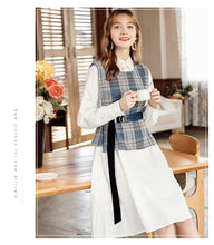 Load image into Gallery viewer, 2018 Winter Women's Shirt Skirt Bind Waist Armor Two-piece Set 83033
