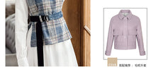 Load image into Gallery viewer, 2018 Winter Women's Shirt Skirt Bind Waist Armor Two-piece Set 83033