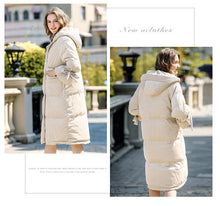 Load image into Gallery viewer, New winter 2008 women's jacket with thick white duck down jacket and long knee-length down jacket 97129