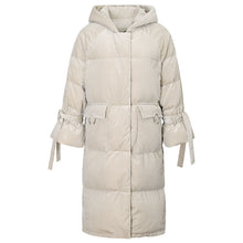 Load image into Gallery viewer, New winter 2008 women's jacket with thick white duck down jacket and long knee-length down jacket 97129