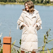 Load image into Gallery viewer, New winter 2008 women's jacket with thick white duck down jacket and long knee-length down jacket 97129