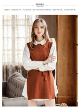 Load image into Gallery viewer, 2018 New brand women's round collar knitted skirt long-sleeved shirt skirt two-piece set 88720