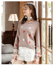 Load image into Gallery viewer, 2018 Autumn and Winter New Women's Dress INS Peach Heart Loose Coating Warm Sweaters Ladies Hundred Knitted Sweaters 79080