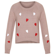 Load image into Gallery viewer, 2018 Autumn and Winter New Women's Dress INS Peach Heart Loose Coating Warm Sweaters Ladies Hundred Knitted Sweaters 79080