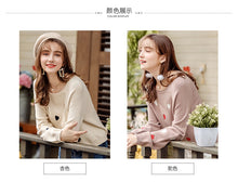 Load image into Gallery viewer, 2018 Autumn and Winter New Women's Dress INS Peach Heart Loose Coating Warm Sweaters Ladies Hundred Knitted Sweaters 79080