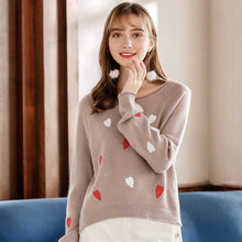 Load image into Gallery viewer, 2018 Autumn and Winter New Women's Dress INS Peach Heart Loose Coating Warm Sweaters Ladies Hundred Knitted Sweaters 79080