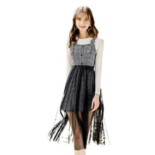 Load image into Gallery viewer, 2018 Autumn and Winter New Women's Warm Long Sleeved Knitted Sweaters Fashion Thousand Bird Gear Suspension Skirt Two-piece Set 83020